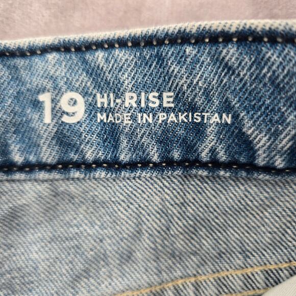 Arizona Jeans Co Blue Hi Rise Button Jeans Cotton Denim Pants Shorts Plus 19 - Picture 7 of 7